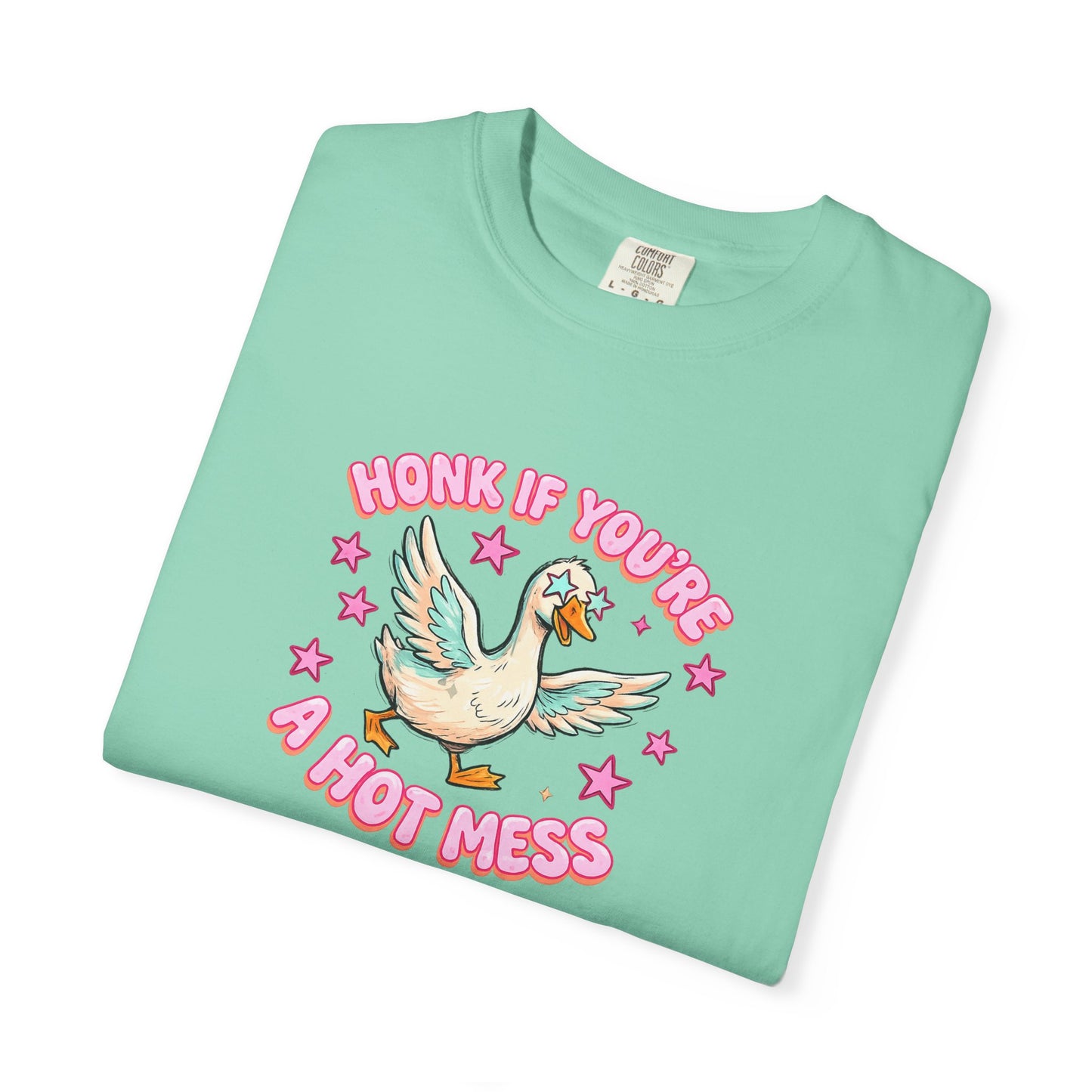 T-Shirt — 'Honk If You're A Hot Mess' Duck Graphic Tee