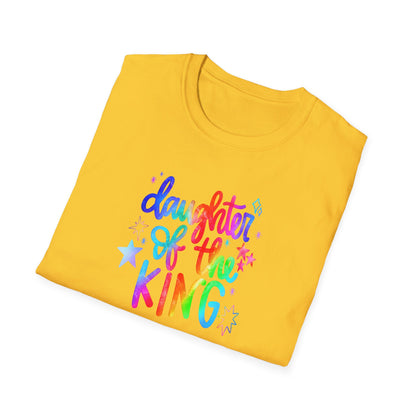 Daughter of the King Rainbow T-Shirt — Christian Faith Graphic Tee for Girls