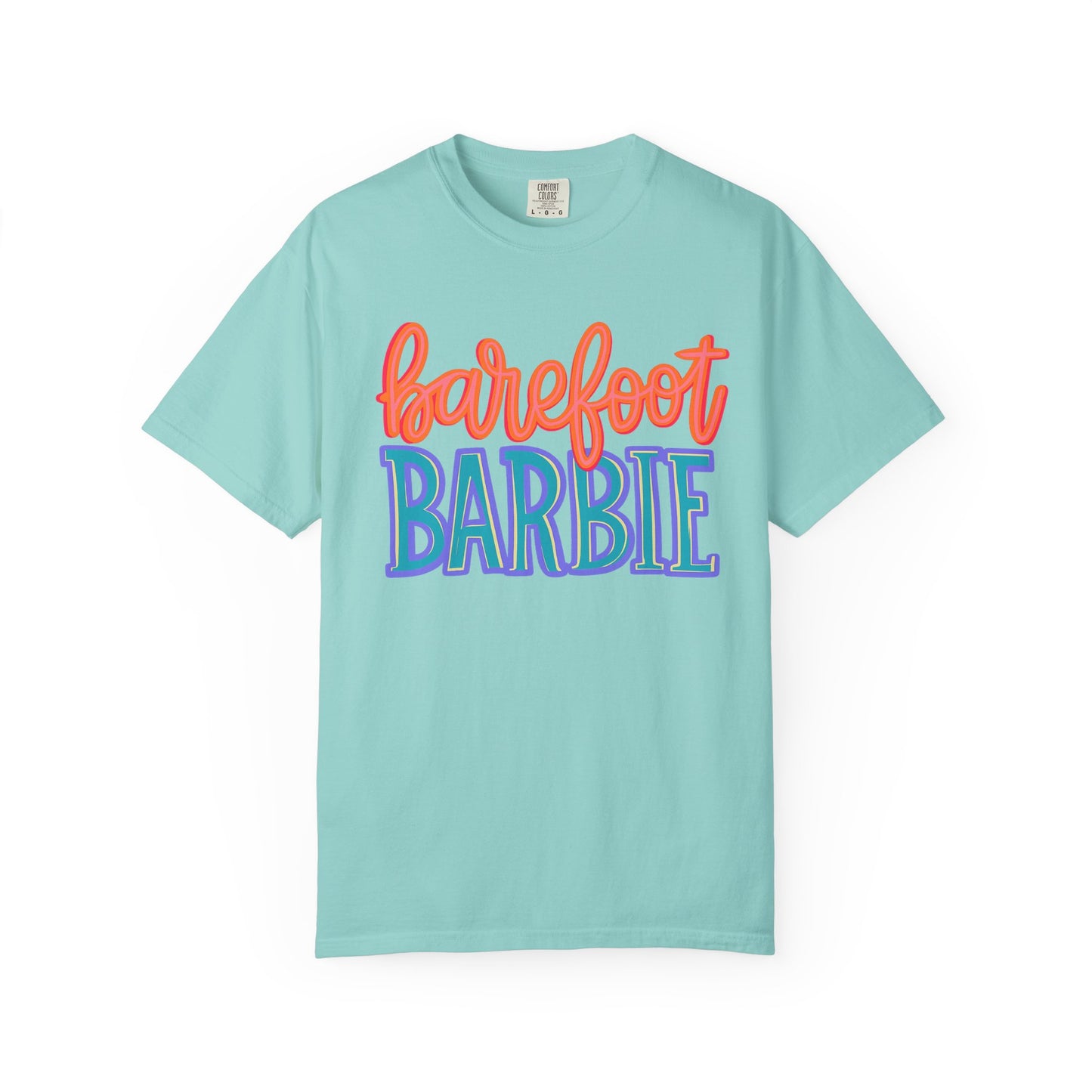 Barefoot Barbie T-Shirt — Retro Colorblock Graphic Tee