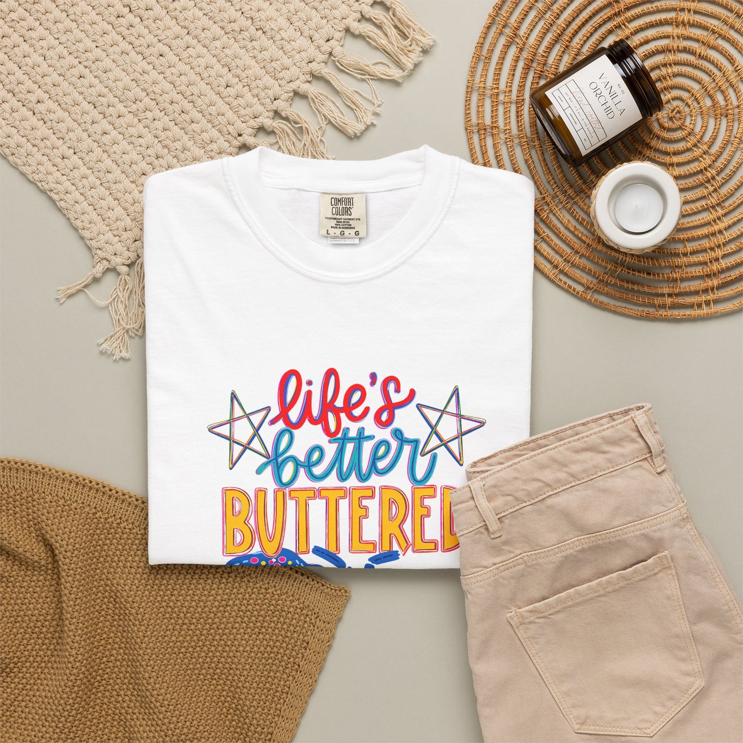 T-Shirt — 'Life's Better Buttered' Lobster Seafood Graphic Tee