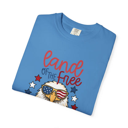 Land of the Free Eagle T-Shirt — Patriotic 4th of July American Flag Design