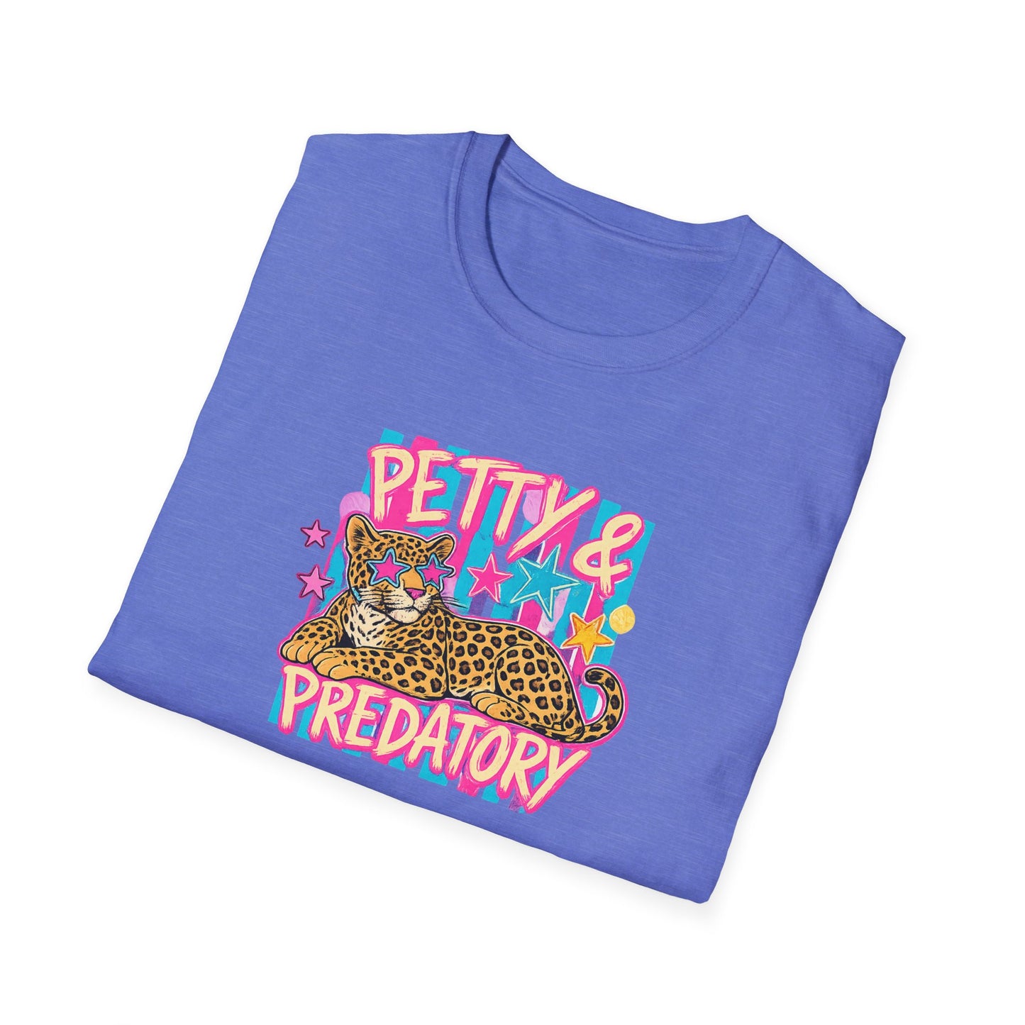 Petty & Predatory Leopard T-Shirt — Cute Retro Graphic Tee for Cat Lovers