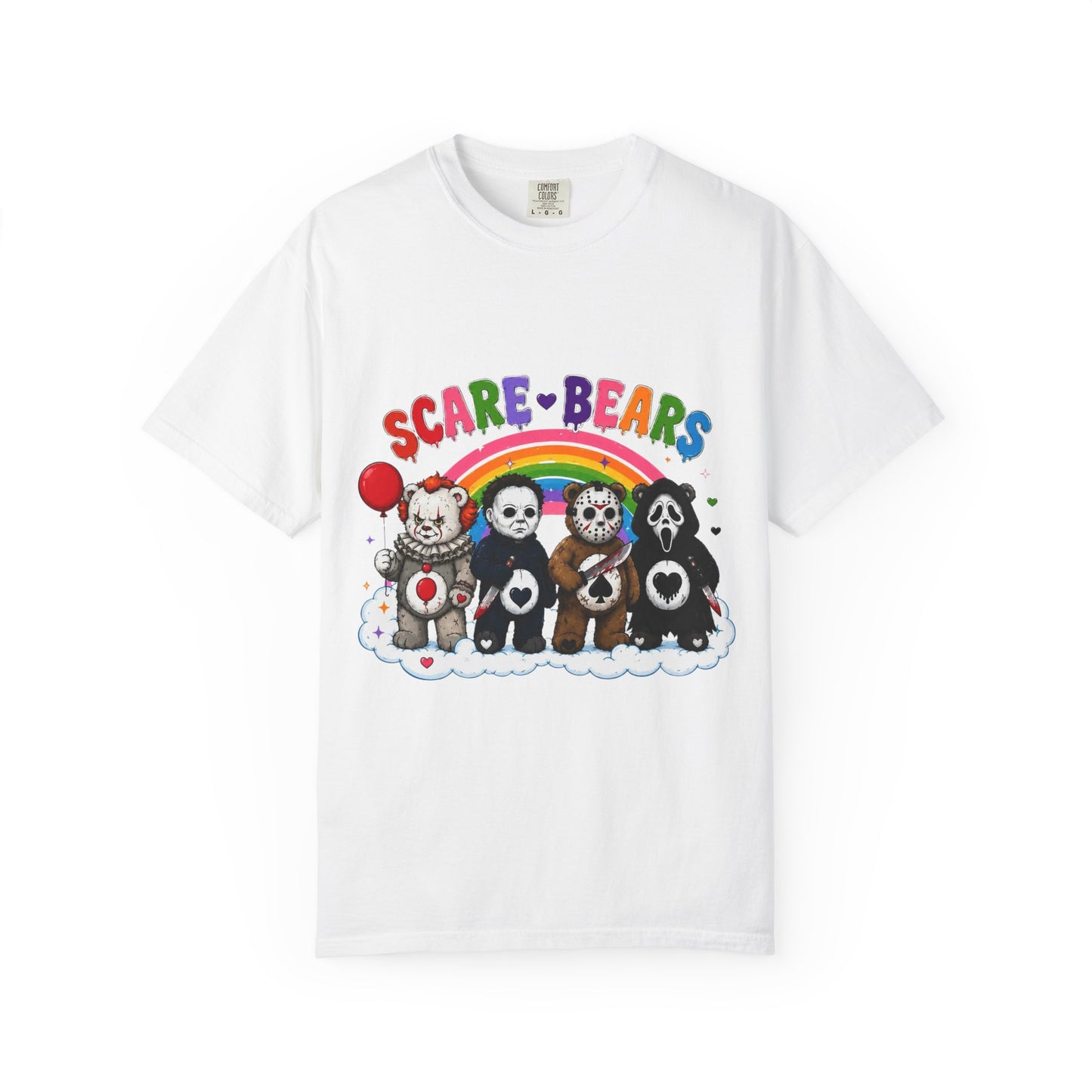 Scare-Bears Graphic T-Shirt — Cute Horror Bear Rainbow Tee