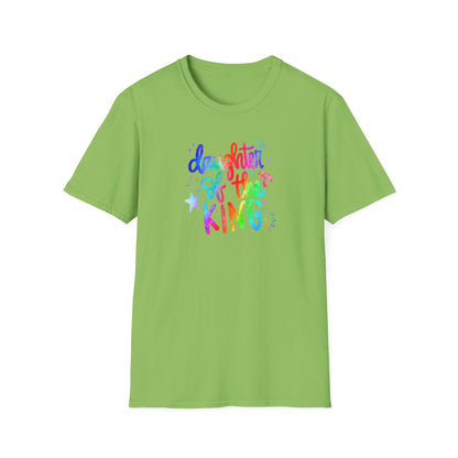 Daughter of the King Rainbow T-Shirt — Christian Faith Graphic Tee for Girls