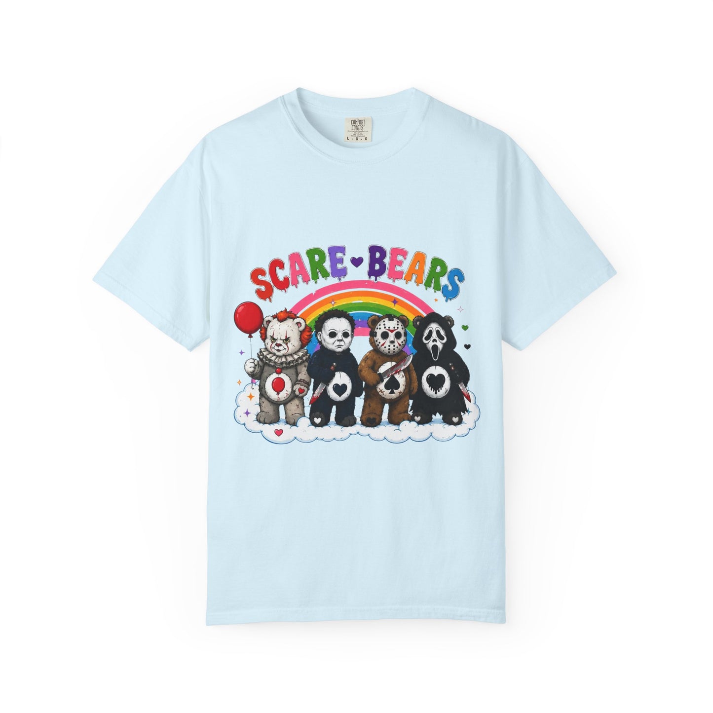 Scare-Bears Graphic T-Shirt — Cute Horror Bear Rainbow Tee