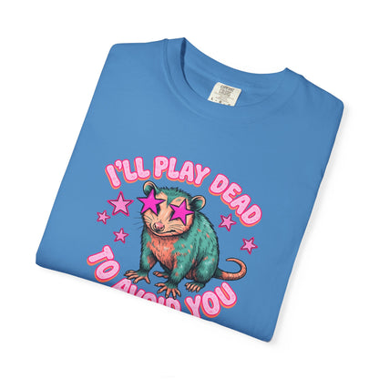 Funny Cat T-Shirt — "I'll Play Dead to Avoid You" Cute Sarcastic Graphic Tee