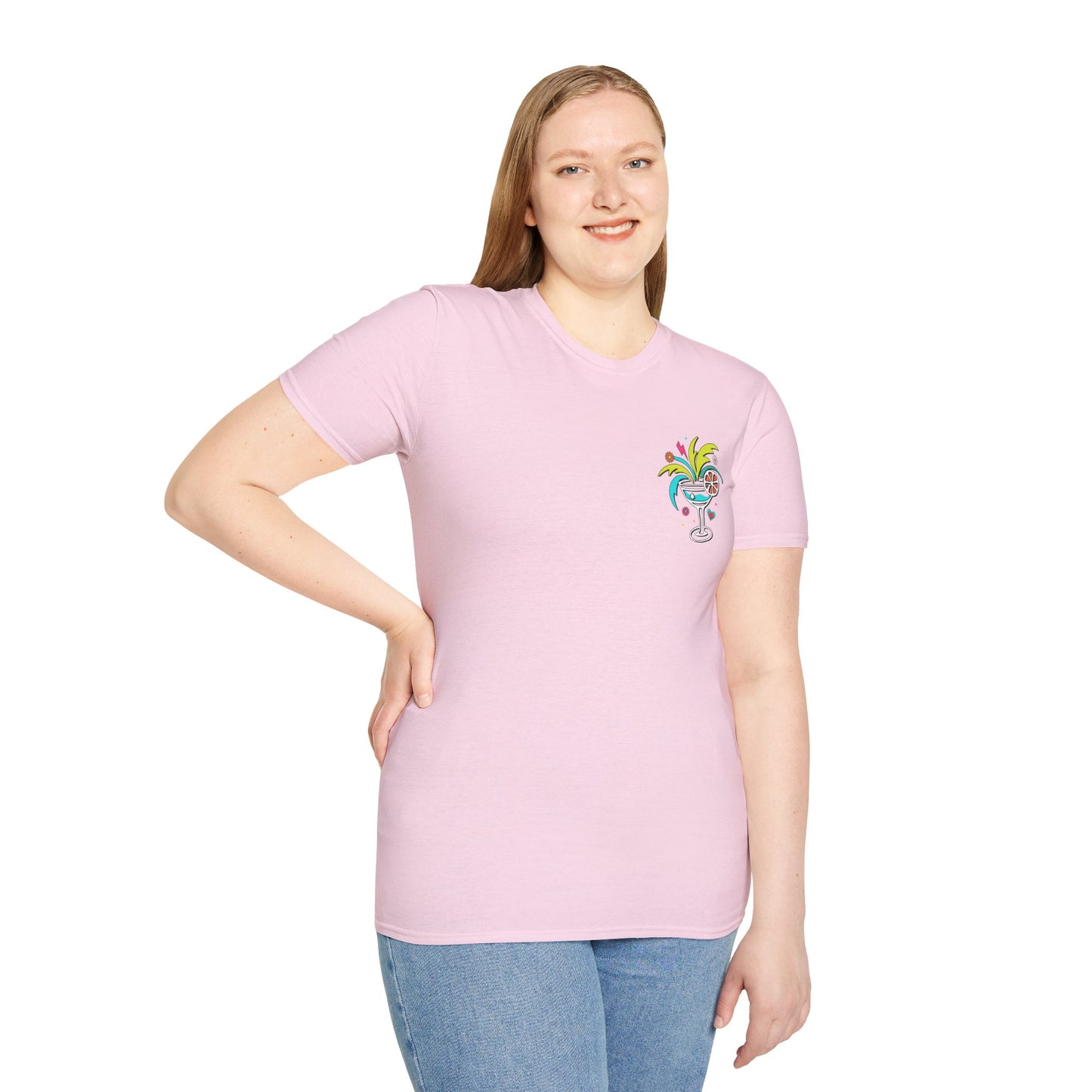 T-Shirt — "Tanned and Tipsy" Tropical Cocktail Graphic Tee