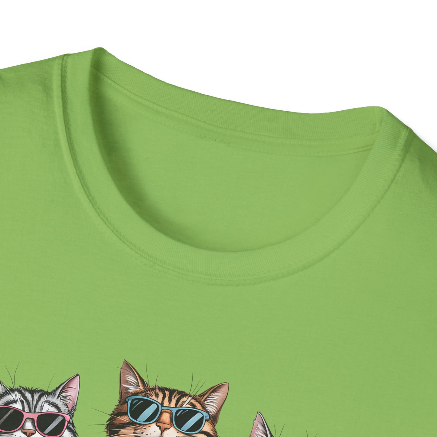 Funny Cats in Bathing Suits T-Shirt — Retro Trio Cat Beach Tee