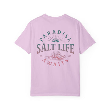 Salt Life Paradise Awaits Front & Back T-shirt