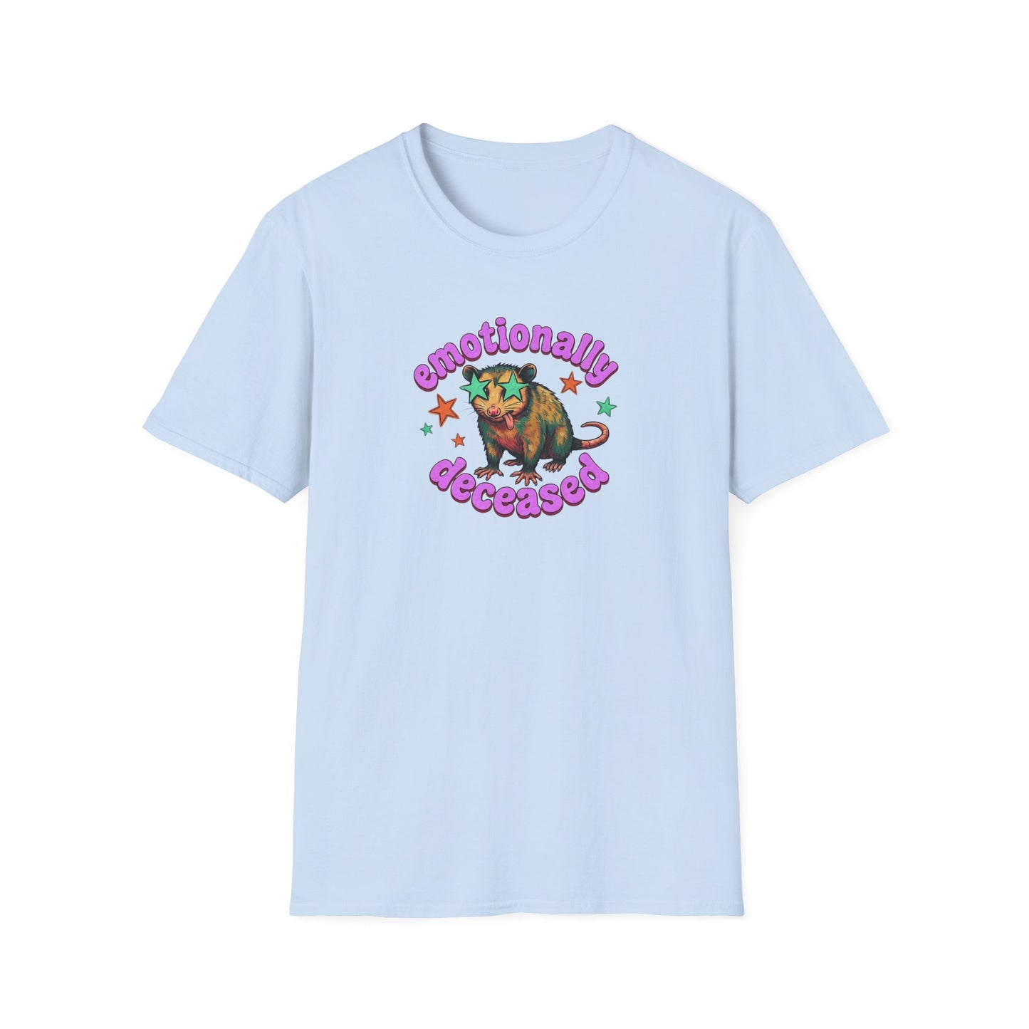 Emotionally Deceased T-Shirt — Cute Colorful Armadillo Graphic