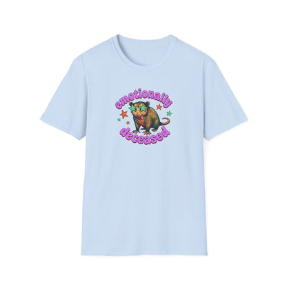 Emotionally Deceased T-Shirt — Cute Colorful Armadillo Graphic