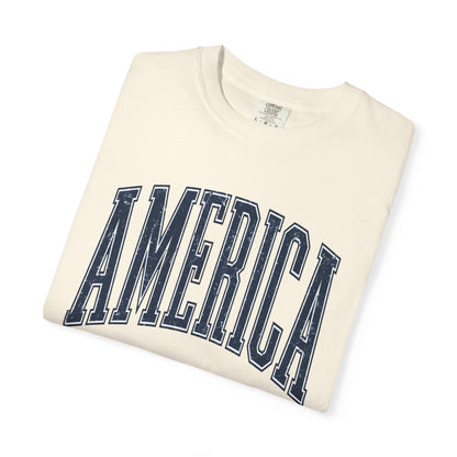America Graphic T-Shirt — Vintage Collegiate USA Tee