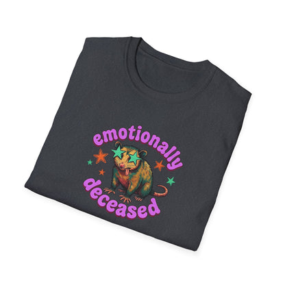 Emotionally Deceased T-Shirt — Cute Colorful Armadillo Graphic