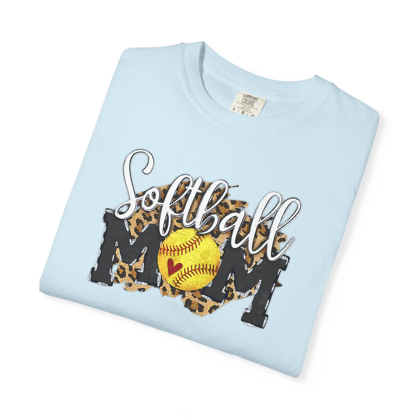 Softball Mom Leopard Ball T-Shirt — Softball Graphic Tee