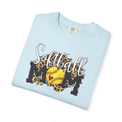 Softball Mom Leopard Ball T-Shirt — Softball Graphic Tee