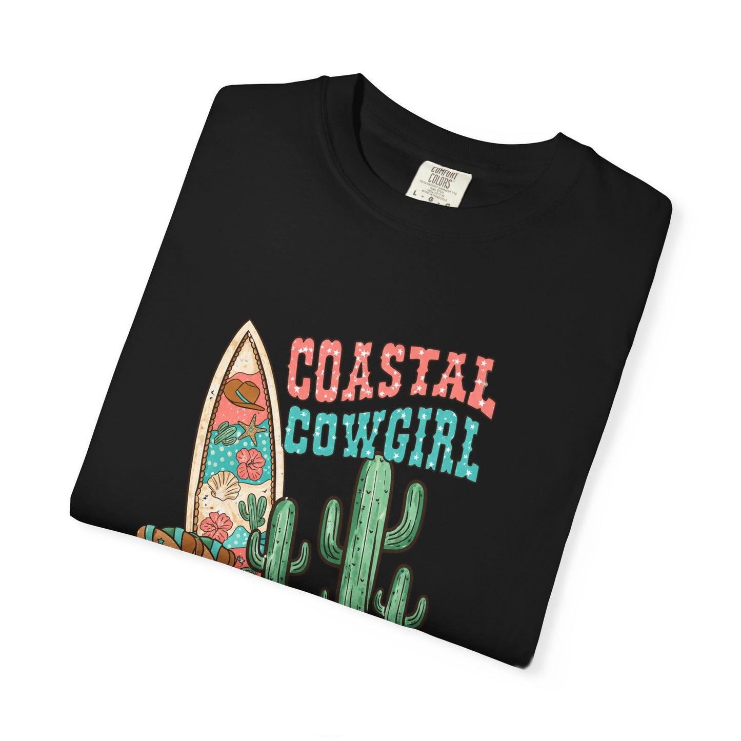 Coastal Cowgirl T-Shirt — Vintage Surf & Cactus Beach Graphic