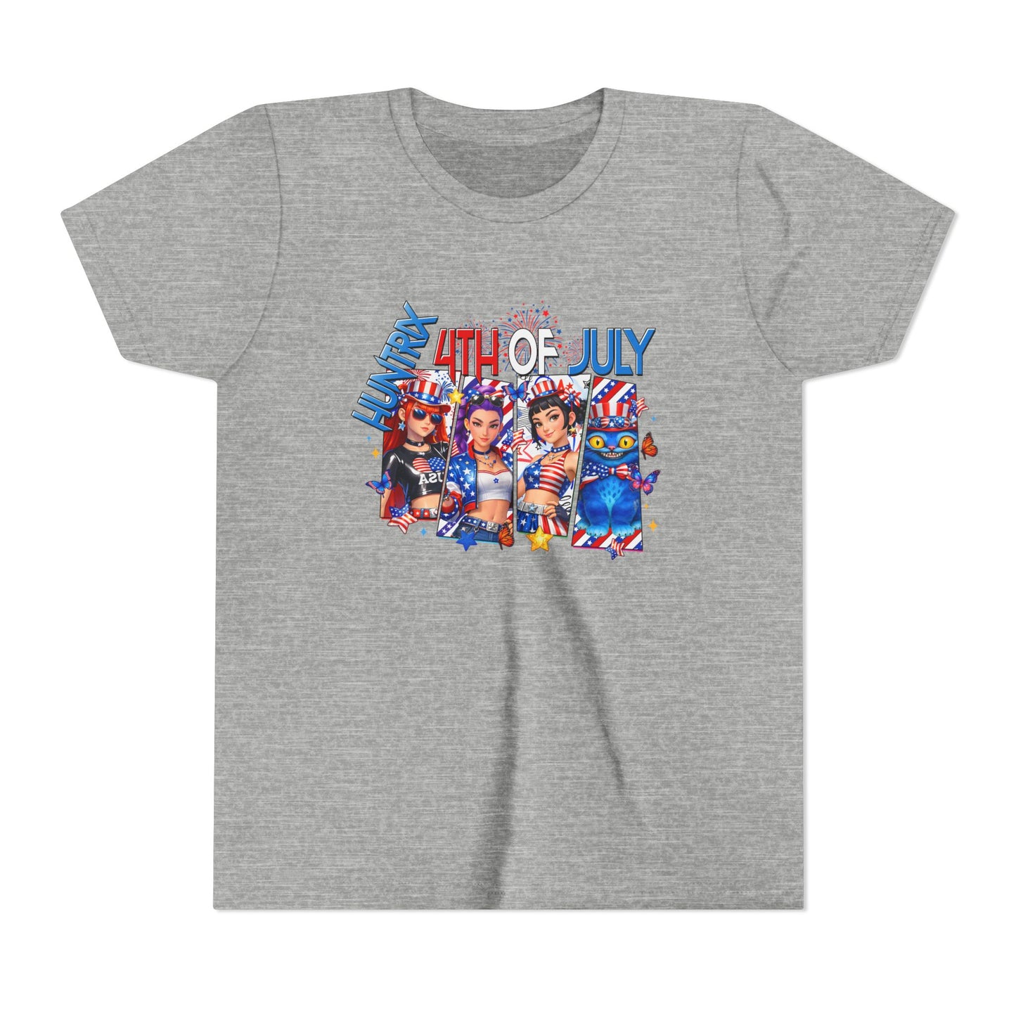Youth Tee - 4th of July Patriotic Fireworks Graphic