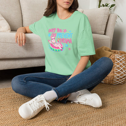 Only You Can Prevent Drama T-Shirt — Cute Llama Pool Float Graphic Tee