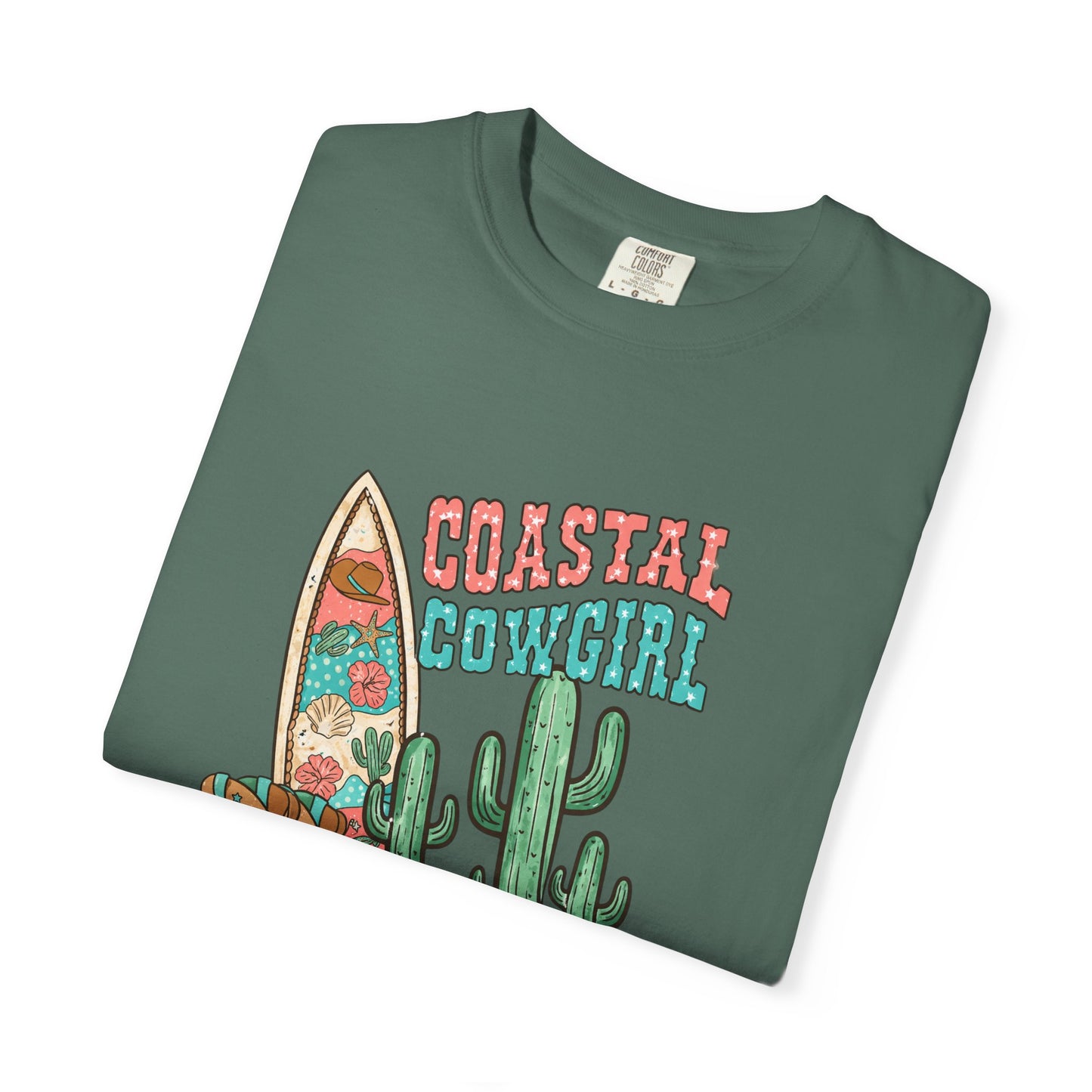 Coastal Cowgirl T-Shirt — Vintage Surf & Cactus Beach Graphic