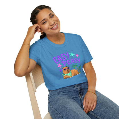Easy Peasy Dog Tee — Relaxed Hawaiian Corgi T-Shirt