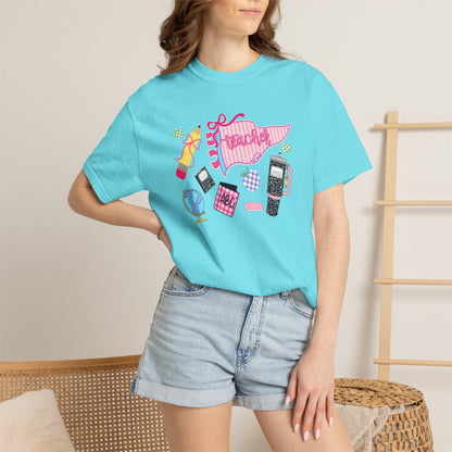 Teacher Essentials T-Shirt — Fun School Supplies Graphic