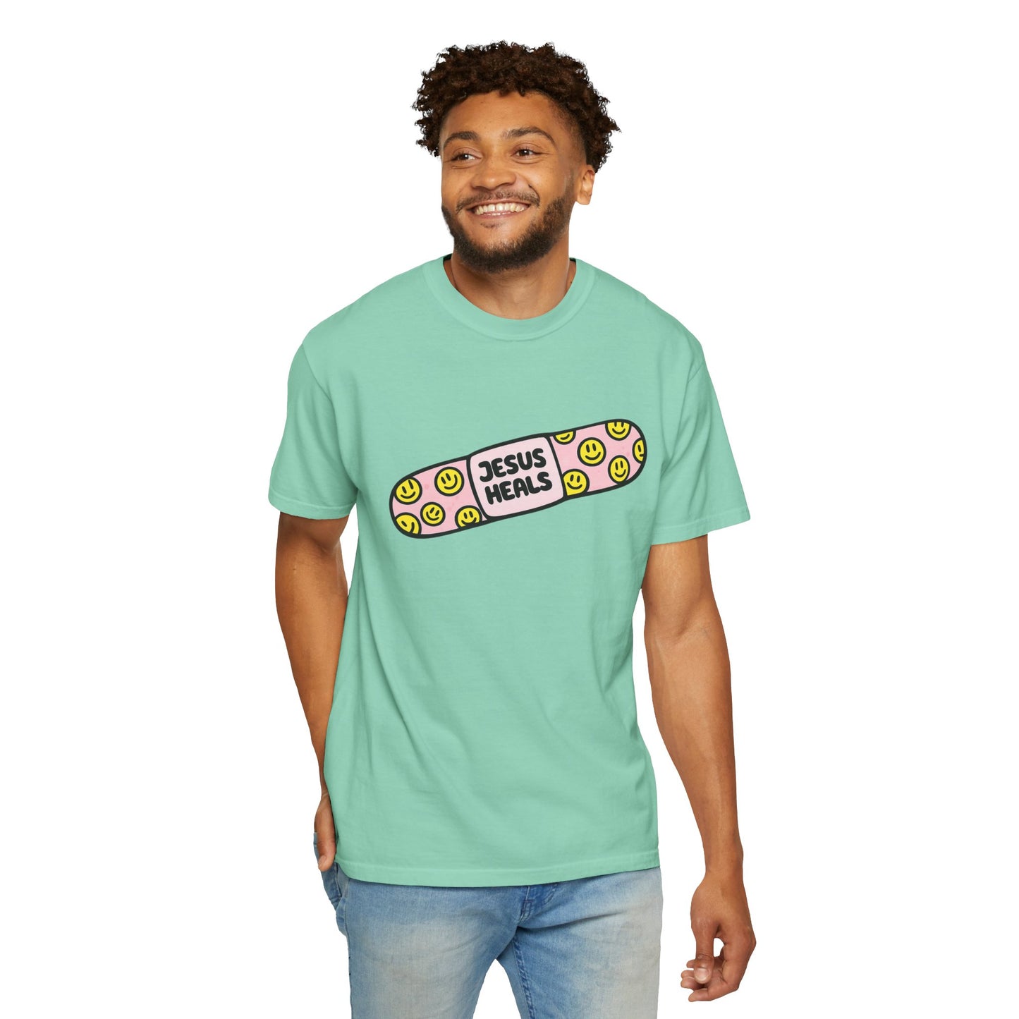 Jesus Heals Bandage T-Shirt — Christian Faith Graphic Tee