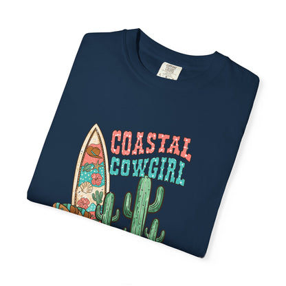 Coastal Cowgirl T-Shirt — Vintage Surf & Cactus Beach Graphic
