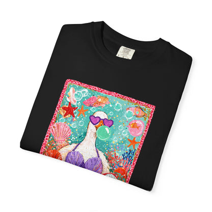 Goose in Bikini Beach T-Shirt — Cute Retro Seaside Graphic Tee