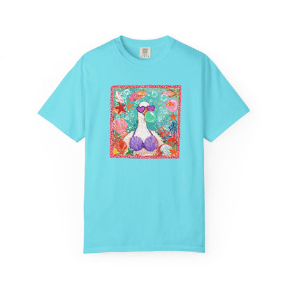 Goose in Bikini Beach T-Shirt — Cute Retro Seaside Graphic Tee