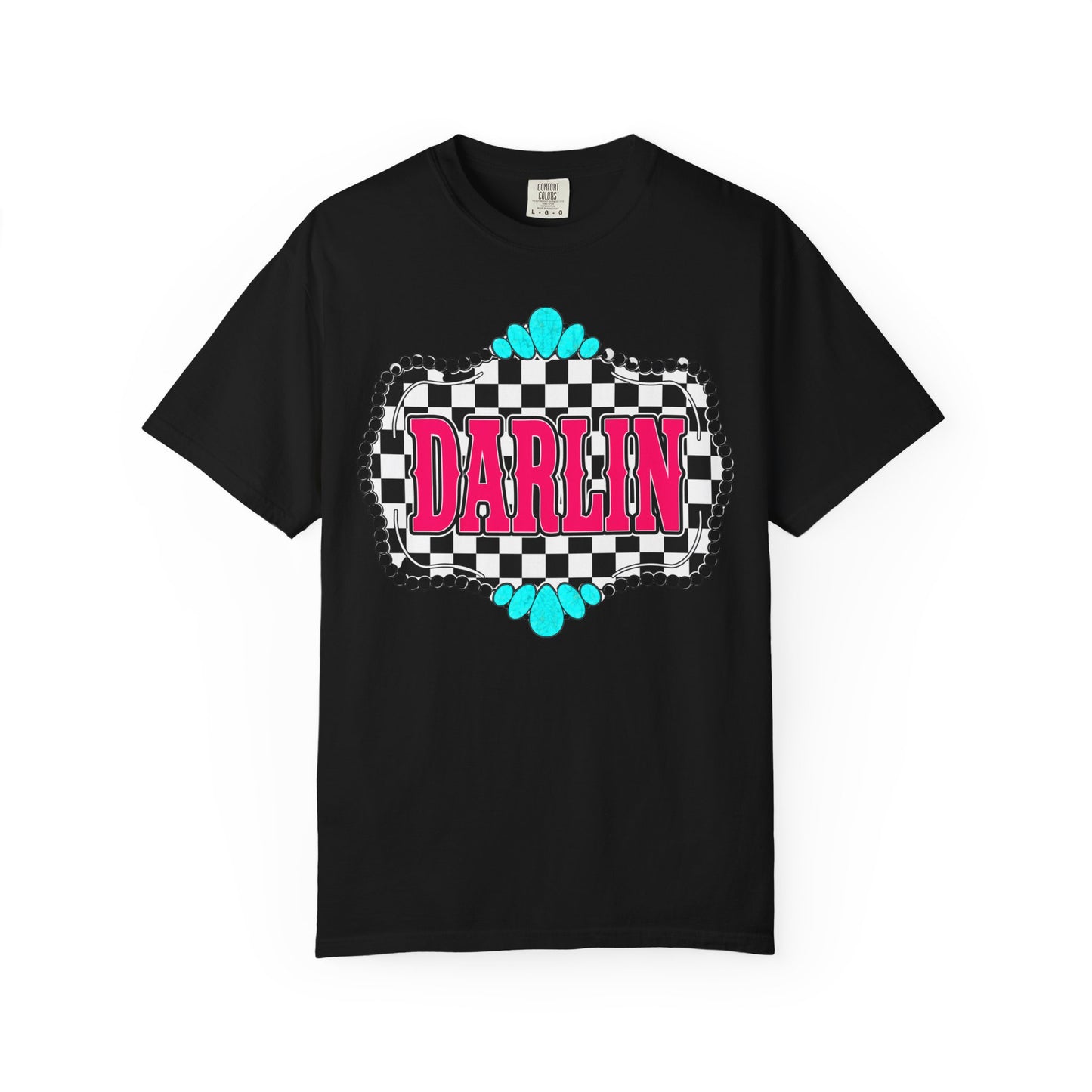 Darlin' Checkerboard Graphic T-Shirt