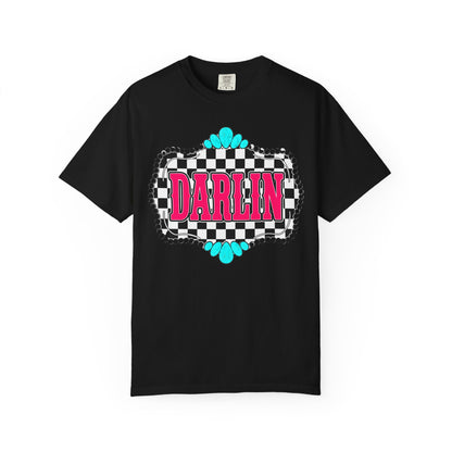 Darlin' Checkerboard Graphic T-Shirt