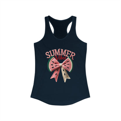 Summer watermelon bow Racerback Tank