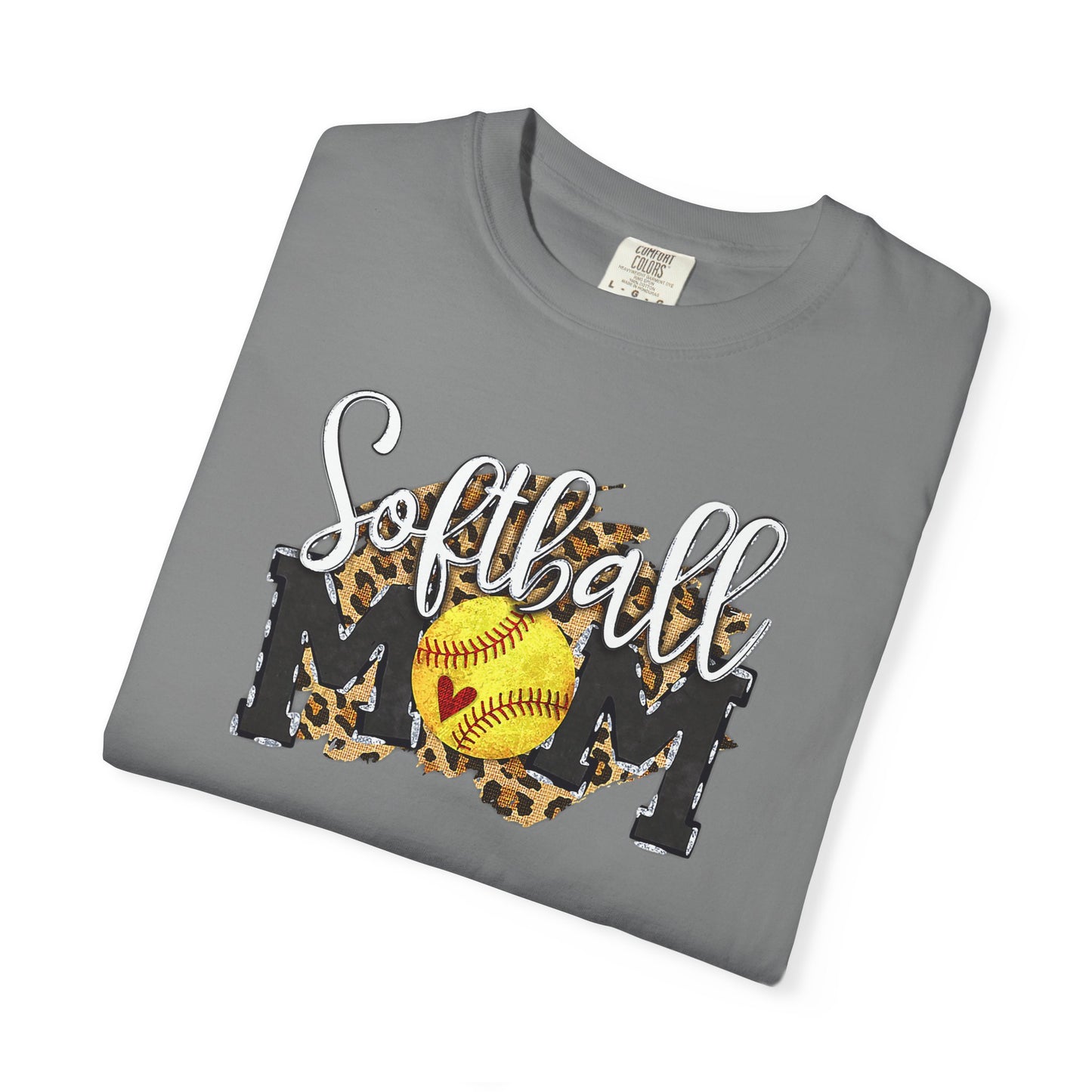 Softball Mom Leopard Ball T-Shirt — Softball Graphic Tee