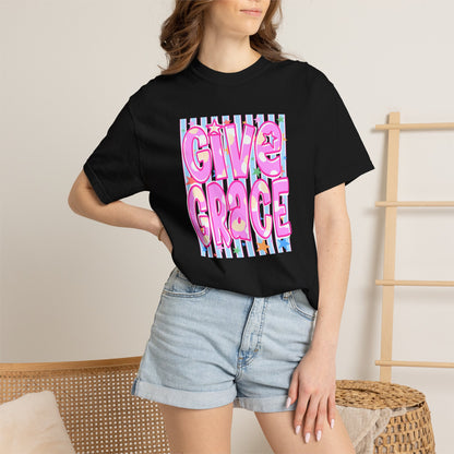 Give Grace T-Shirt — Pastel Retro Graphic Tee