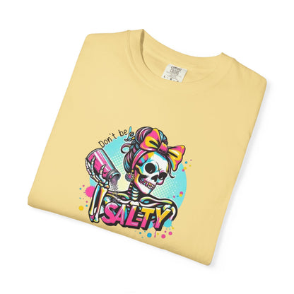 Salty Skull Graphic T-Shirt — Retro Neon Kawaii Skull Tee
