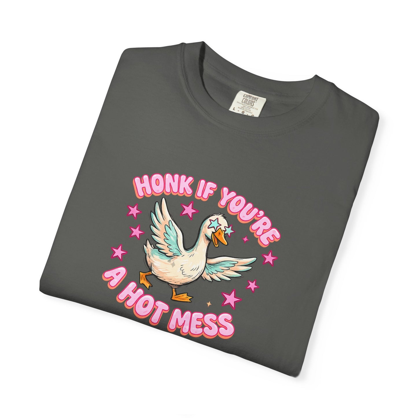 T-Shirt — 'Honk If You're A Hot Mess' Duck Graphic Tee