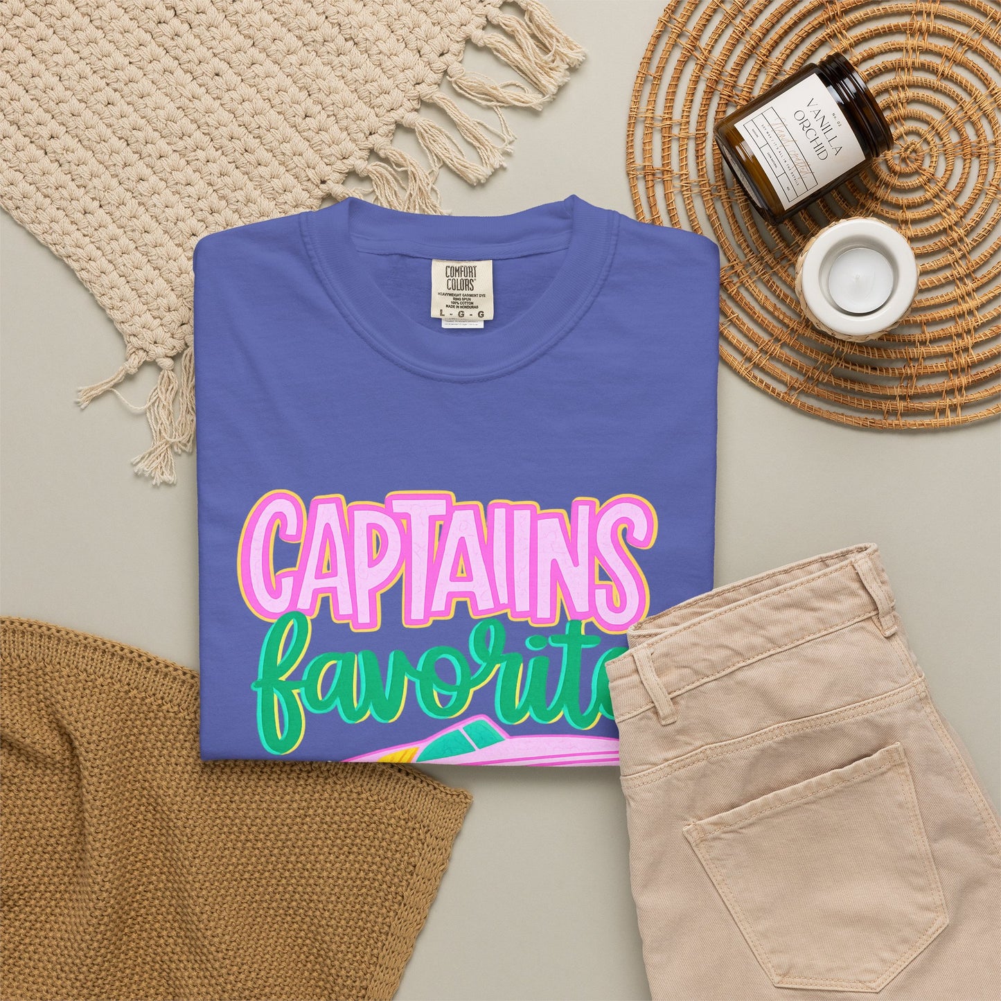 Captain's Favorite T-Shirt — Retro Boat Graphic, Nautical Vacation Tee