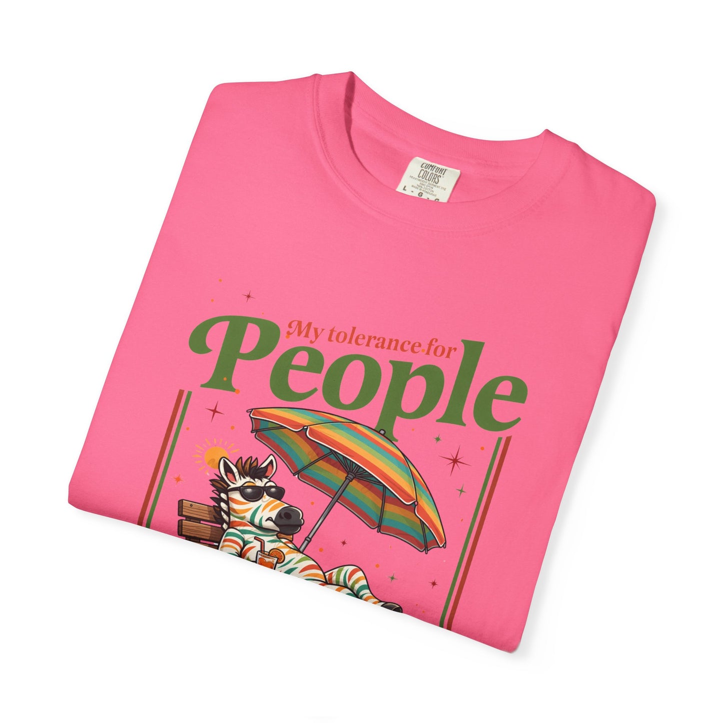 T-Shirt — "No Vibes For People" Relaxing Beach Lounger Graphic Tee