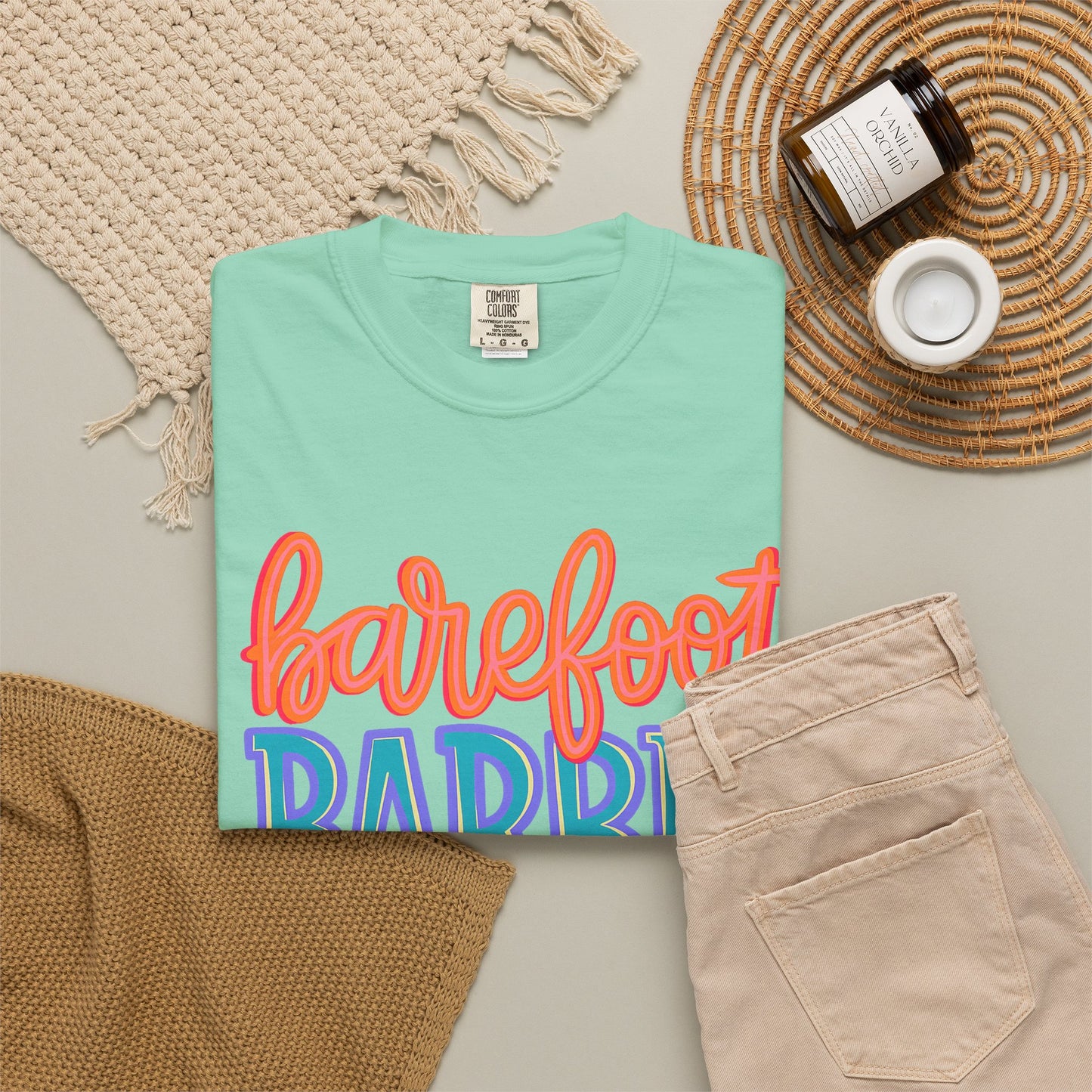 Barefoot Barbie T-Shirt — Retro Colorblock Graphic Tee
