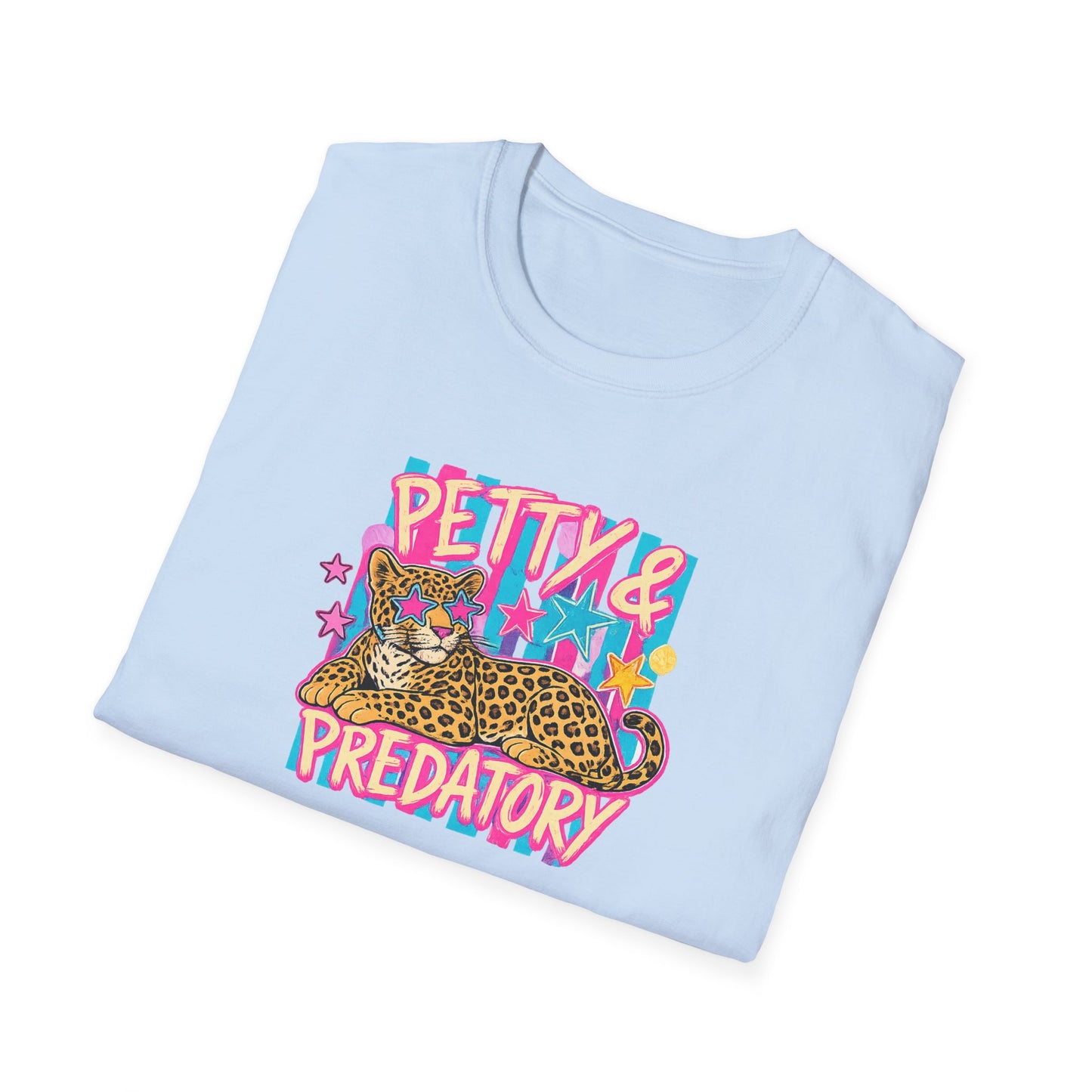 Petty & Predatory Leopard T-Shirt — Cute Retro Graphic Tee for Cat Lovers