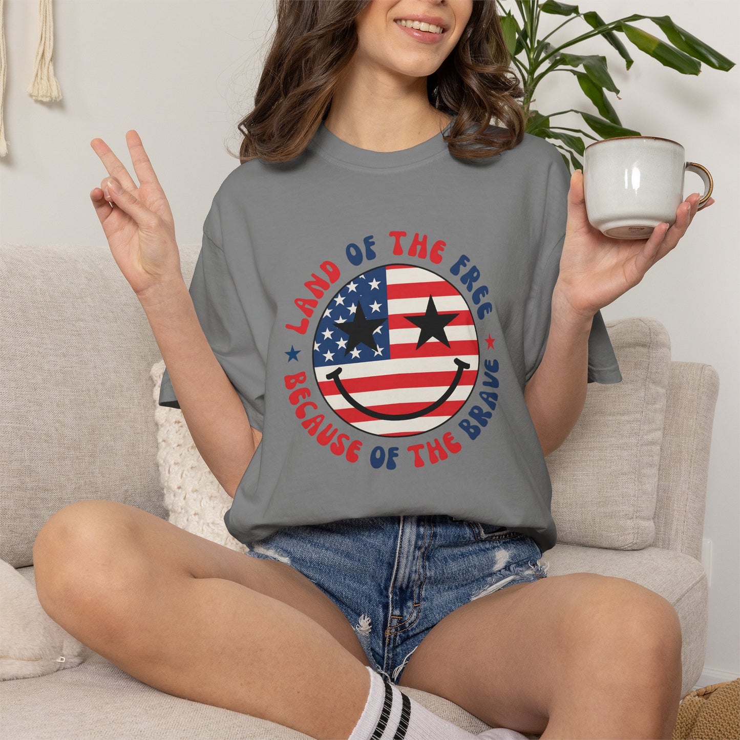 Patriotic 'Land of the Free Because of the Brave' T-Shirt