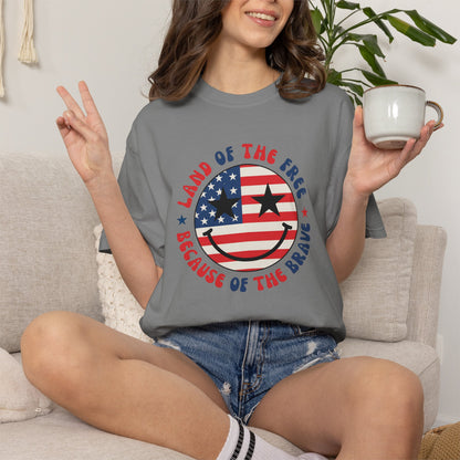 Patriotic 'Land of the Free Because of the Brave' T-Shirt