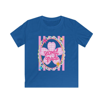 Second Grade Kids Tee — Pink Heart Back-to-School Shirt