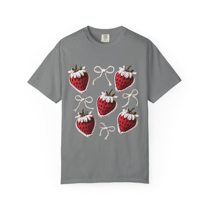 Crochet Strawberries and Bows T-shirt