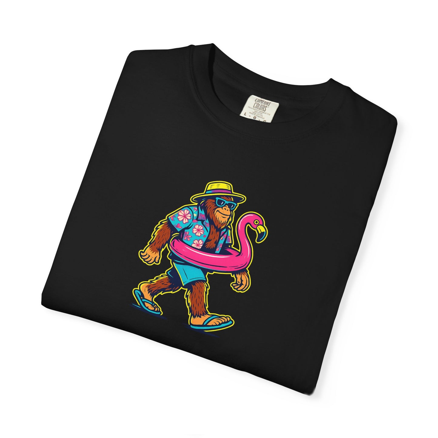 Vacation Bear T-Shirt — Tropical Bear with Flamingo Float Graphic