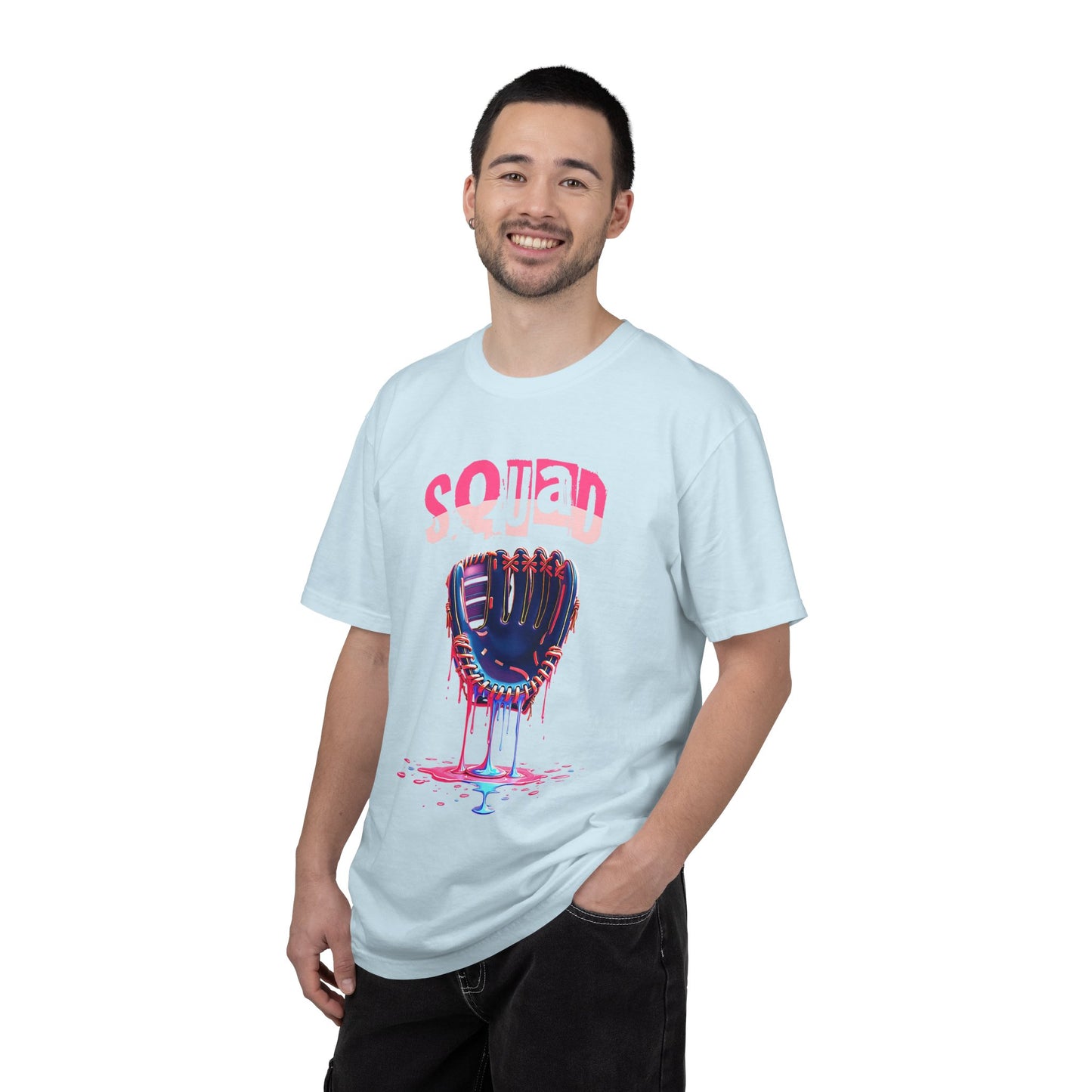Baseball Glove Drip T-Shirt — "Squad" Graphic Sports Tee