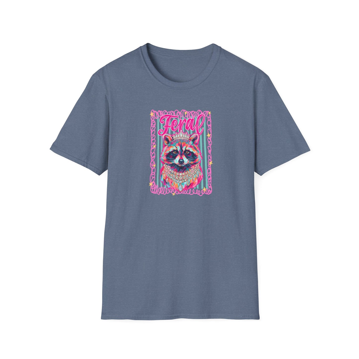 Feral Raccoon Gildan softstyle tshirt