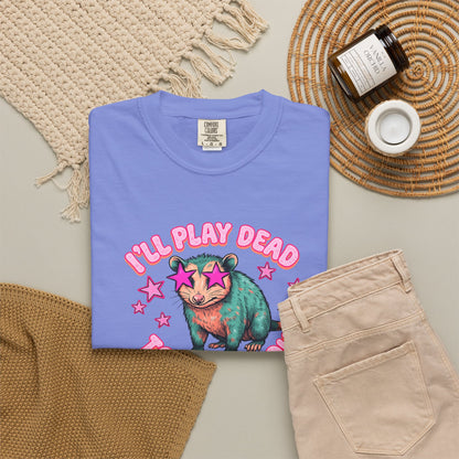 Funny Cat T-Shirt — "I'll Play Dead to Avoid You" Cute Sarcastic Graphic Tee