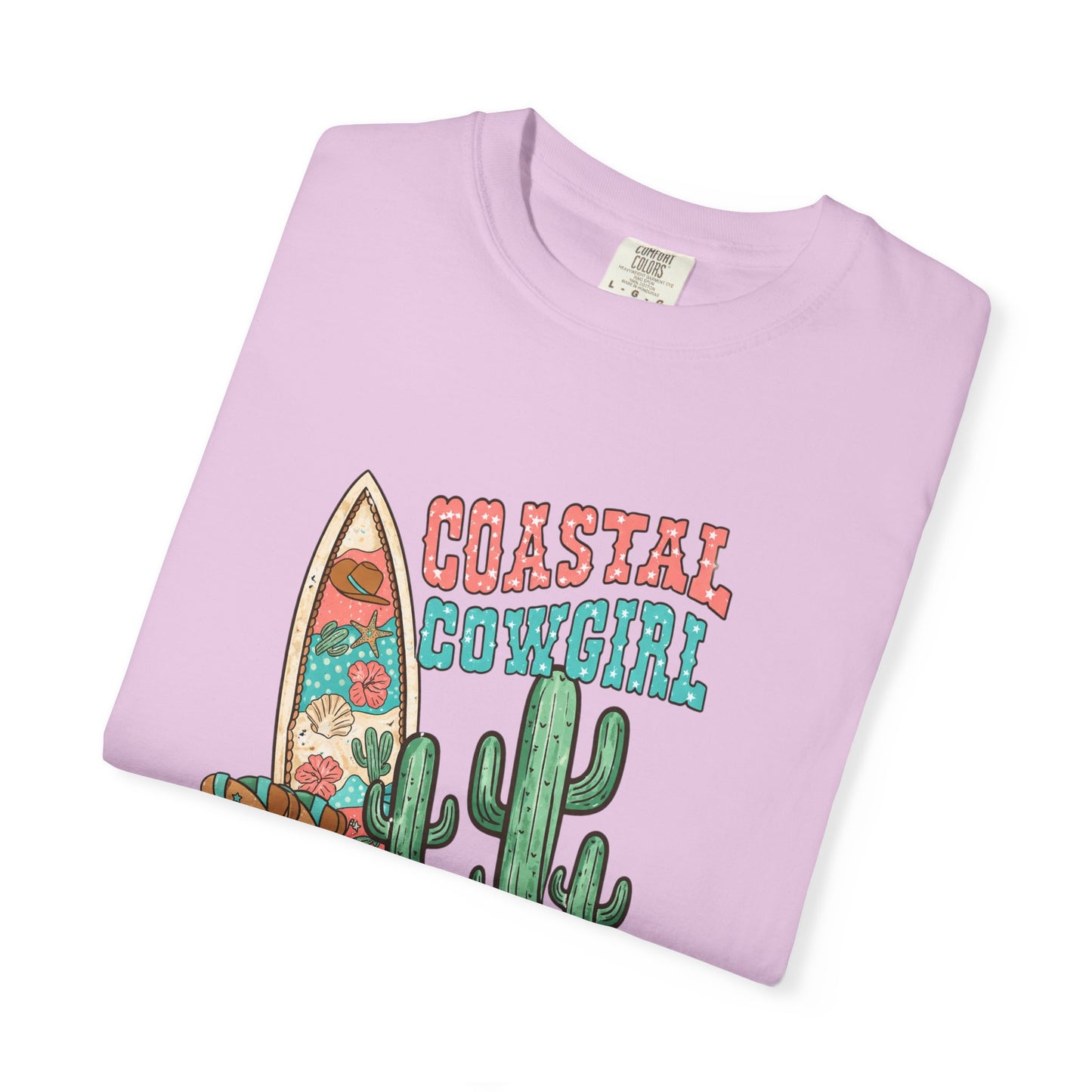 Coastal Cowgirl T-Shirt — Vintage Surf & Cactus Beach Graphic