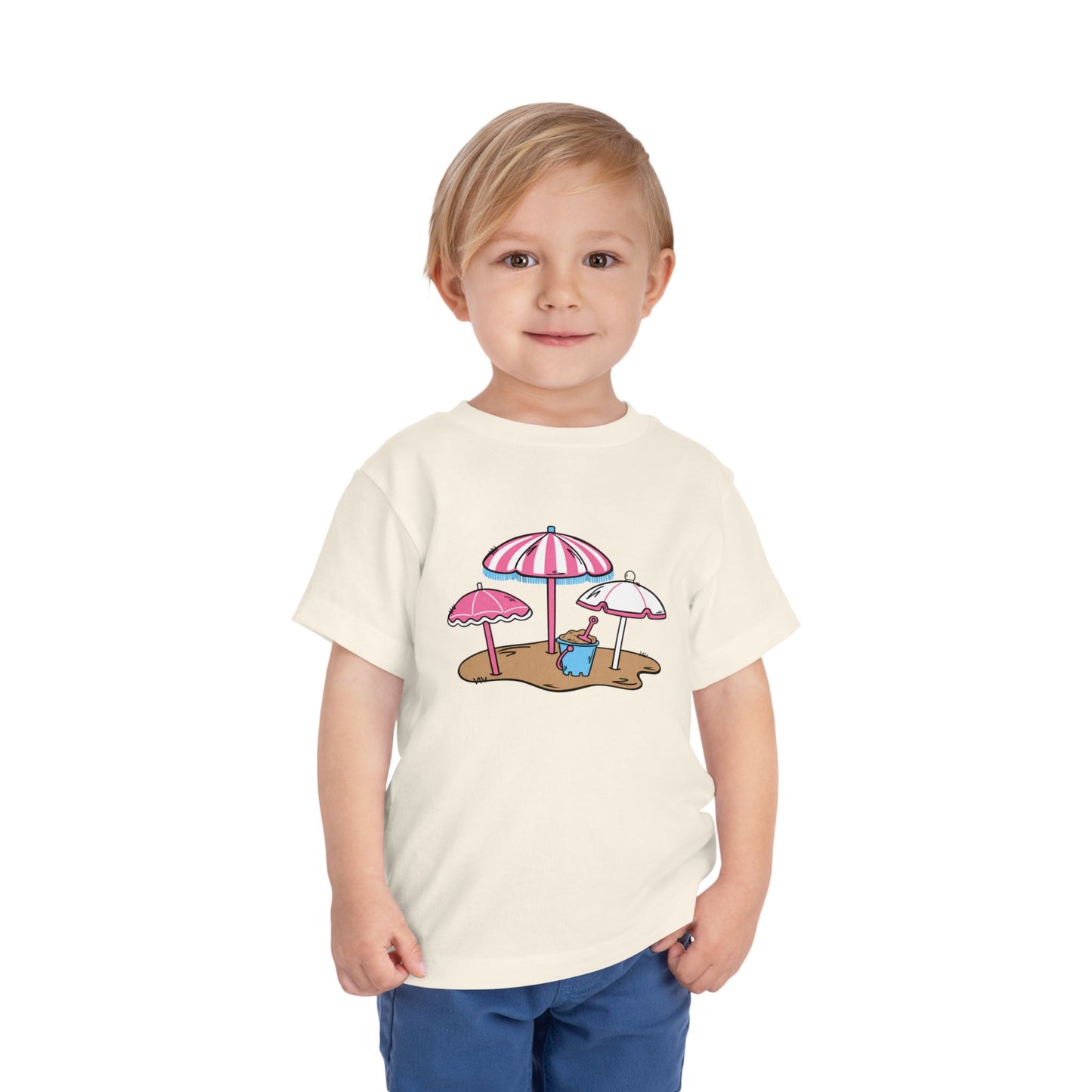 Toddler Tee — Cute Beach Umbrella & Sand Pail Design